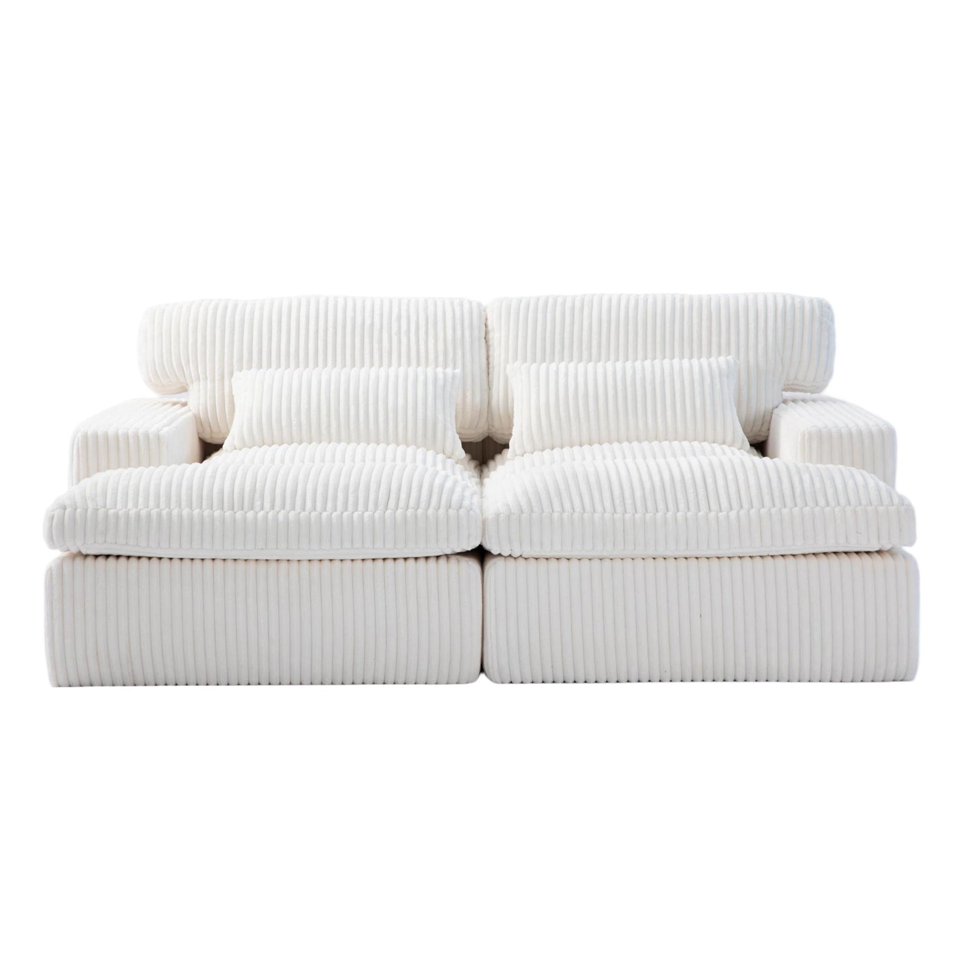 Double Chaise Lounge Chair Indoor - White - primary color shot