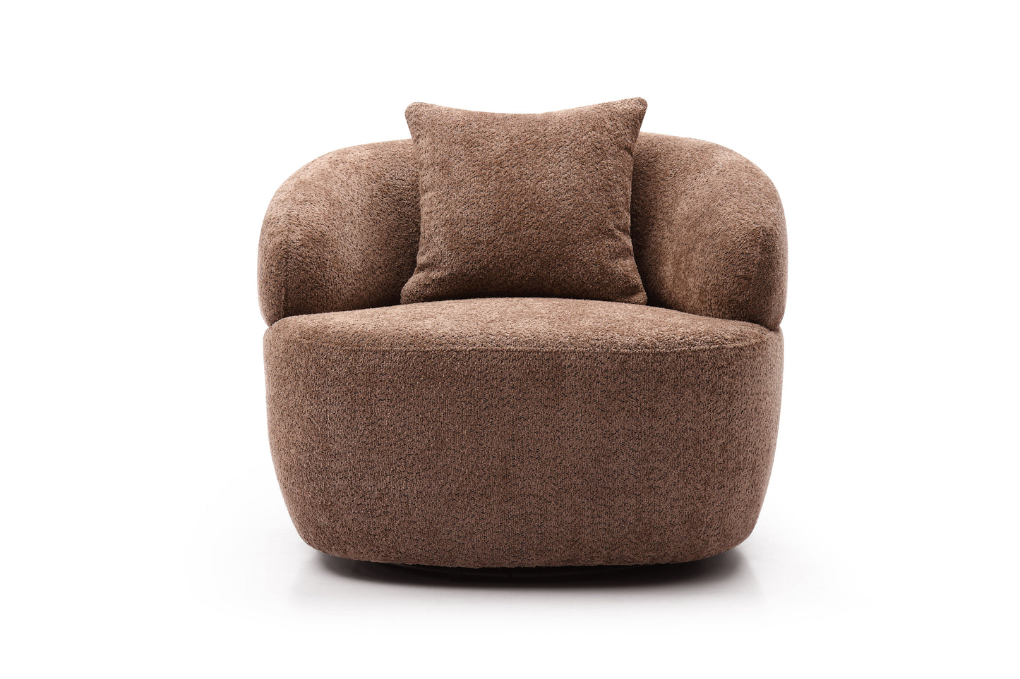 360° Swivel Accent Chair with Boucle Fabric and Comfortable Cushioning