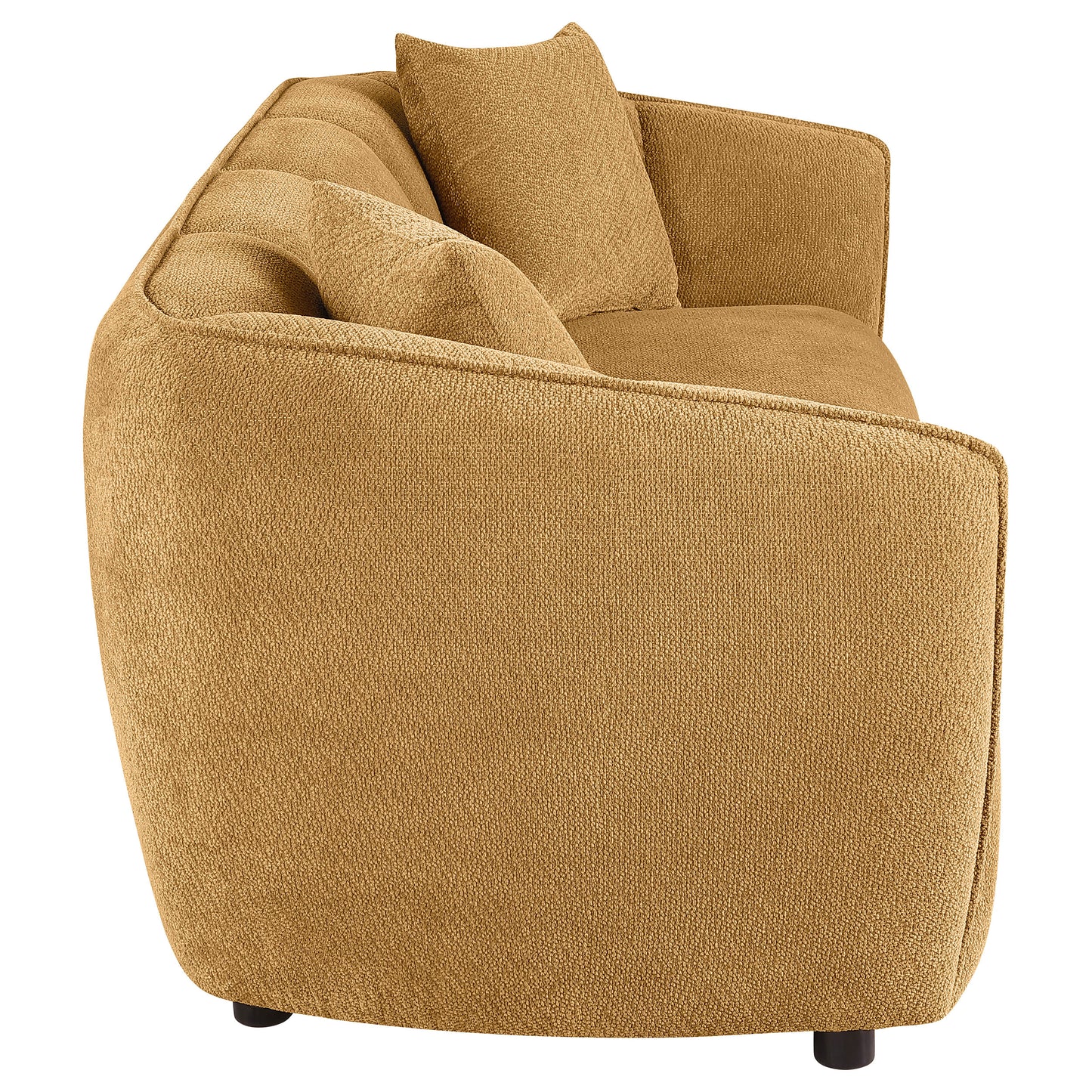 Aleisha Chenille Upholstered Sofa Mustard Yellow