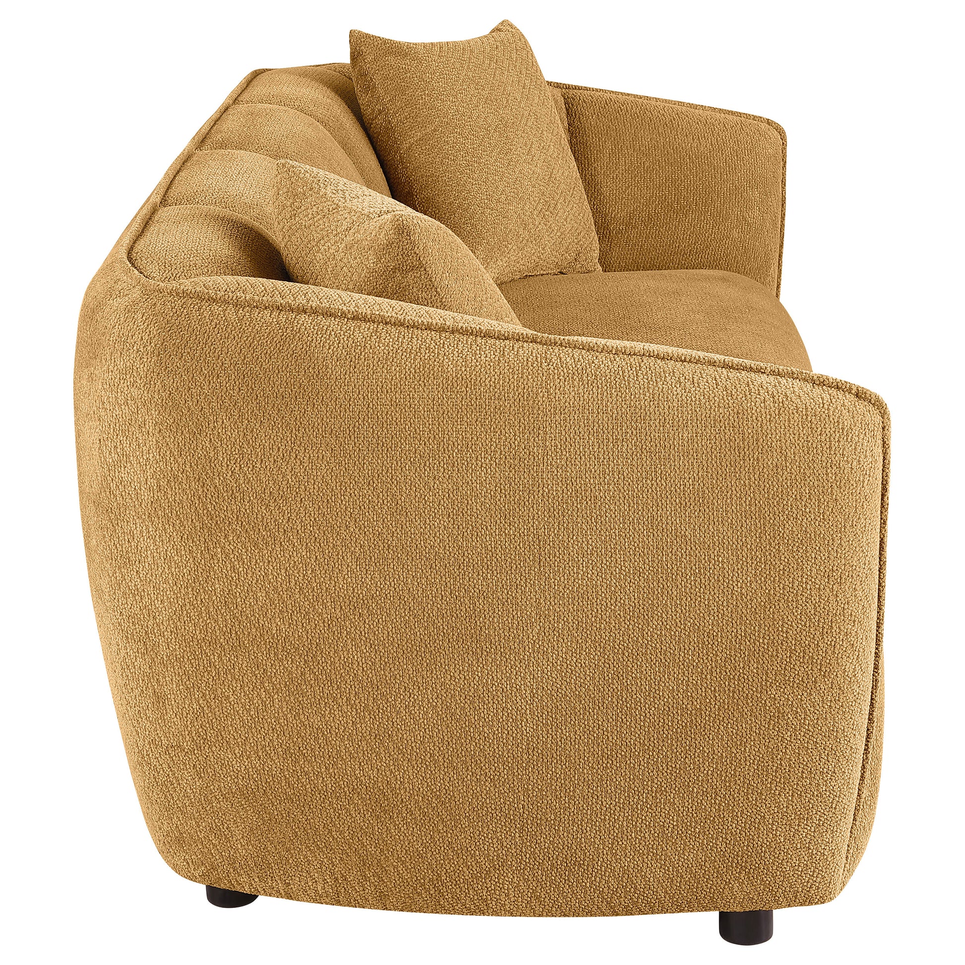 Aleisha Chenille Upholstered Sofa Mustard Yellow