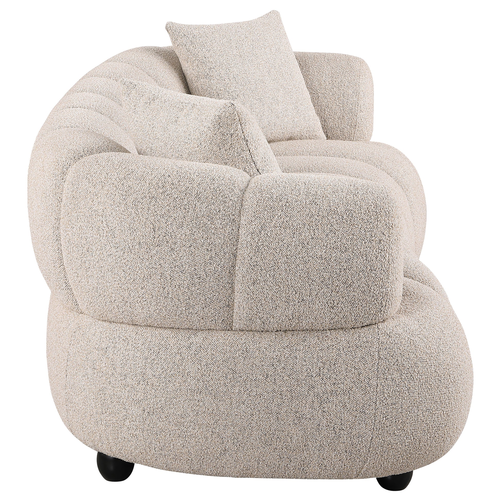 Whitney Contemporary Channel Tufted Boucle Upholstered Sofa