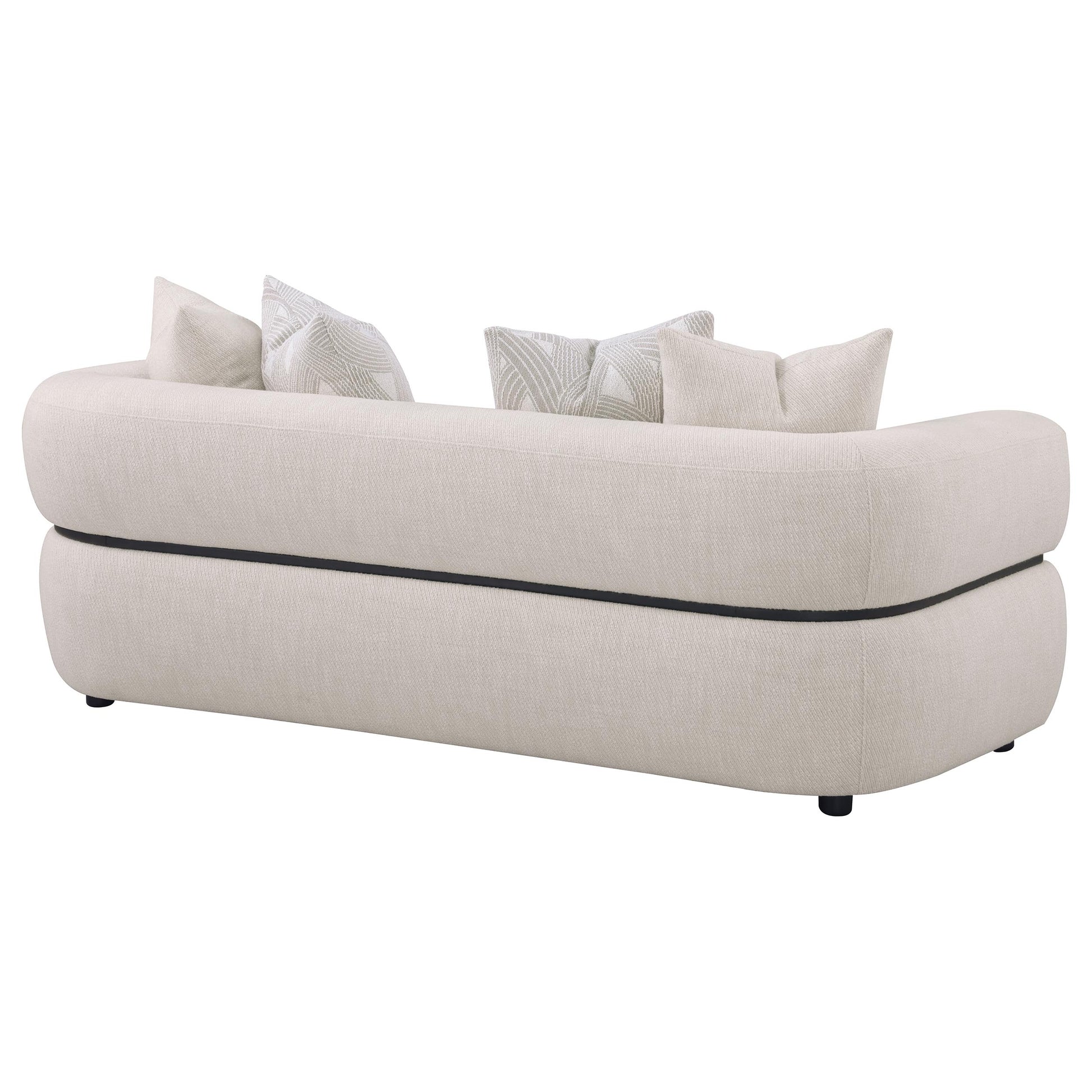 Jeanette Contemporary Sculptural Sofa – Beige - Finally Home Furnishings LLC