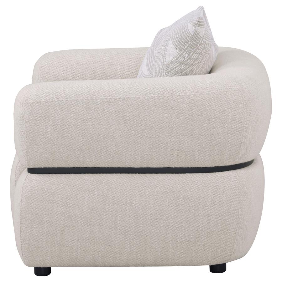 Jeanette Contemporary Sculptural Accent Chair – Beige - Finally Home Furnishings LLC