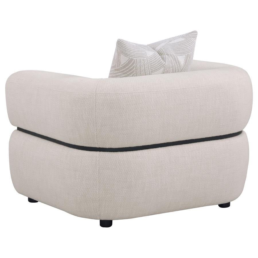 Jeanette Contemporary Sculptural Accent Chair – Beige - Finally Home Furnishings LLC