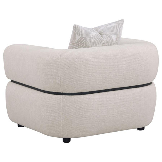 Jeanette Contemporary Sculptural Accent Chair – Beige - Finally Home Furnishings LLC