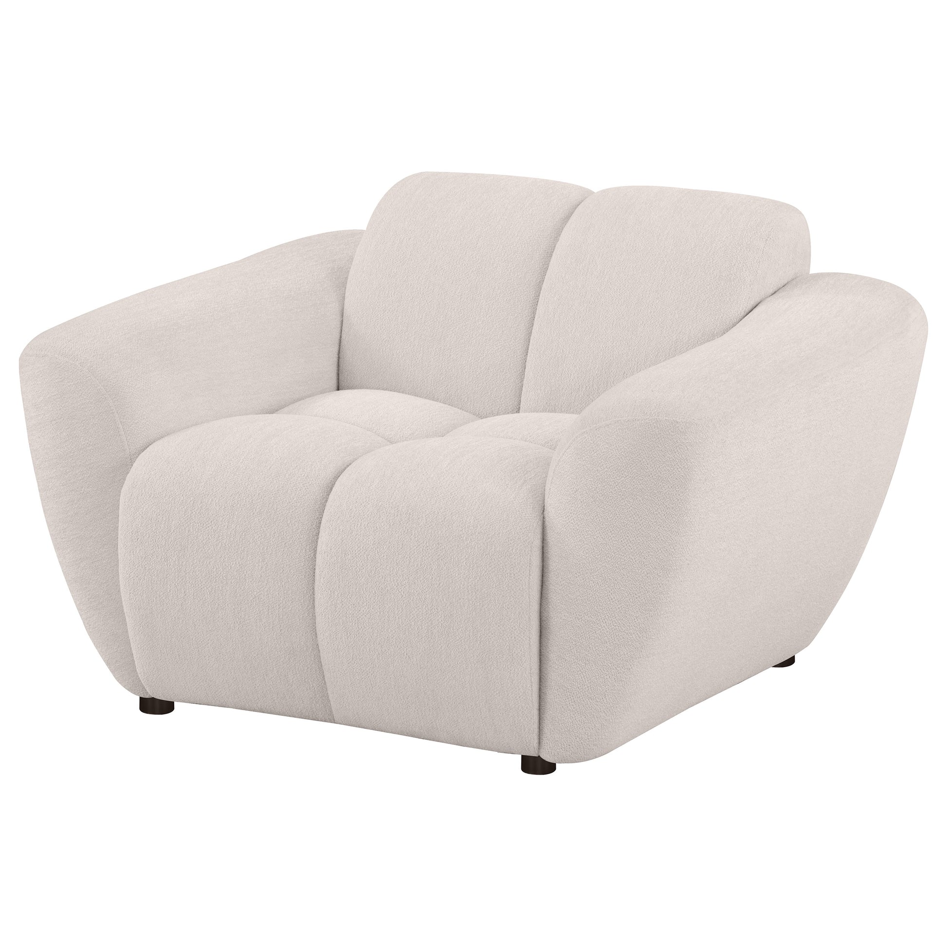 Destino Contemporary Accent Chair – Greige Chenille - Finally Home Furnishings LLC