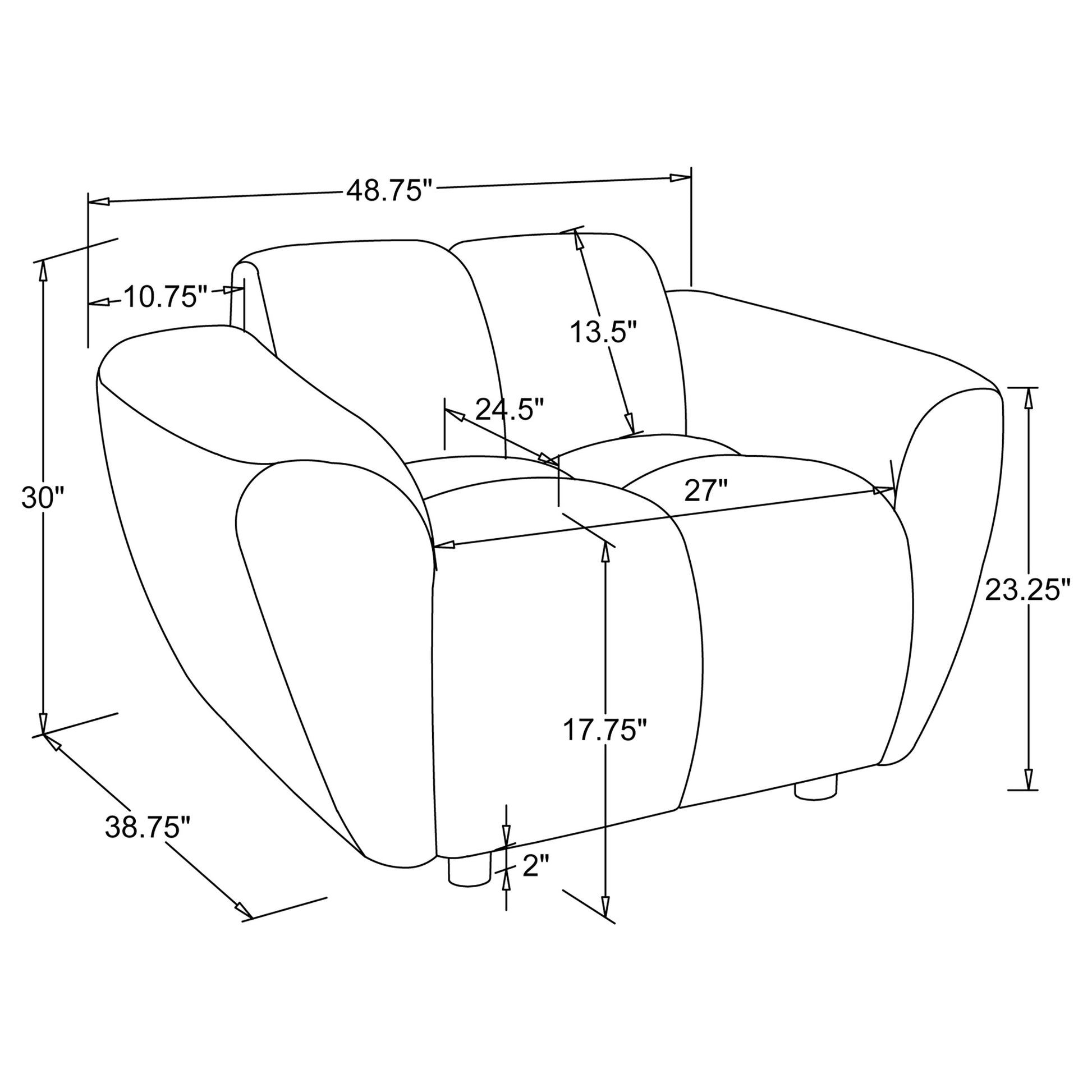 Destino Contemporary Accent Chair – Greige Chenille - Finally Home Furnishings LLC