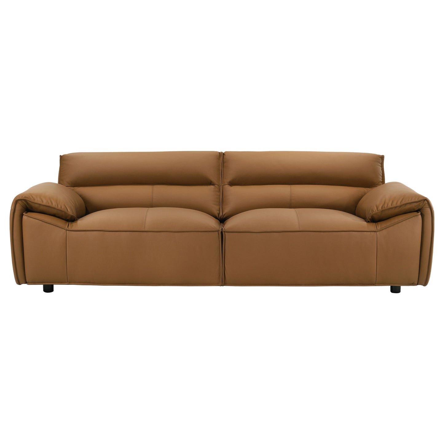 Buxton Top Grain Leather Sofa – Orange