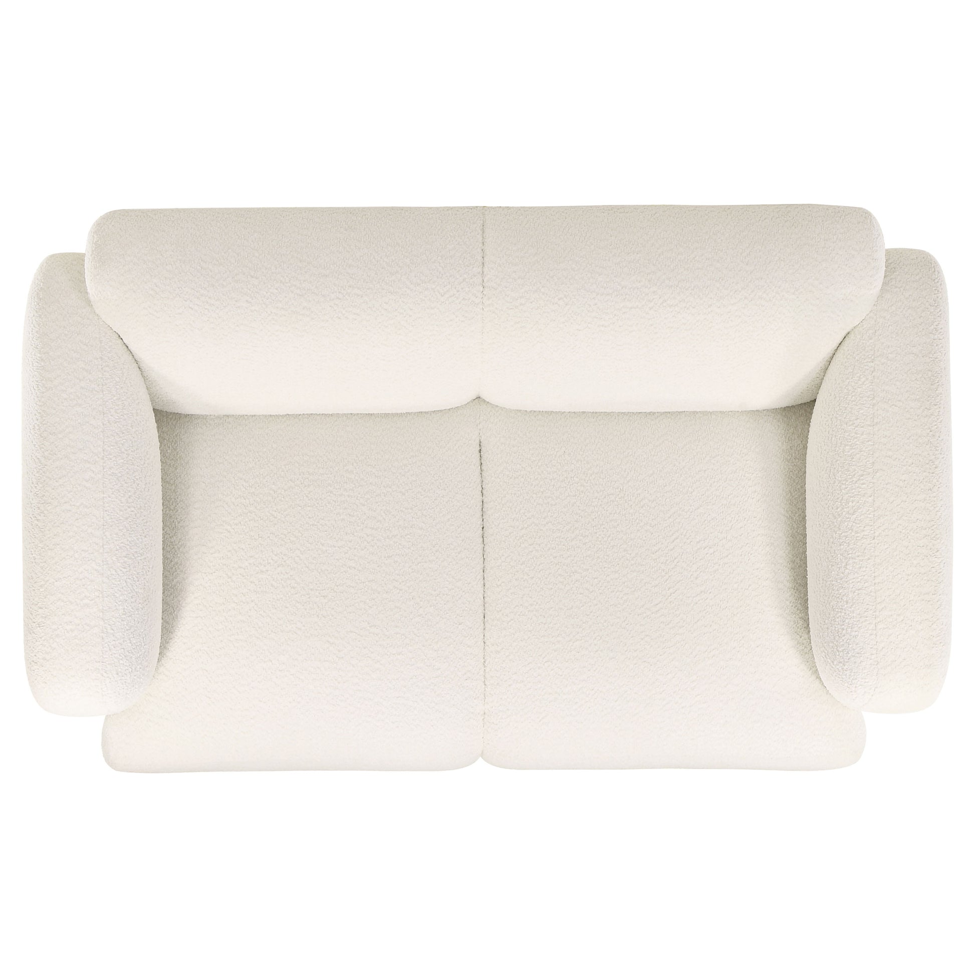 Dorset 2-piece Upholstered Round Track Arm Sofa Set White