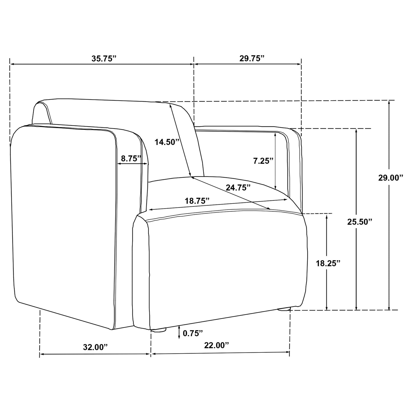 Dorset Bouclé Accent Chair – White