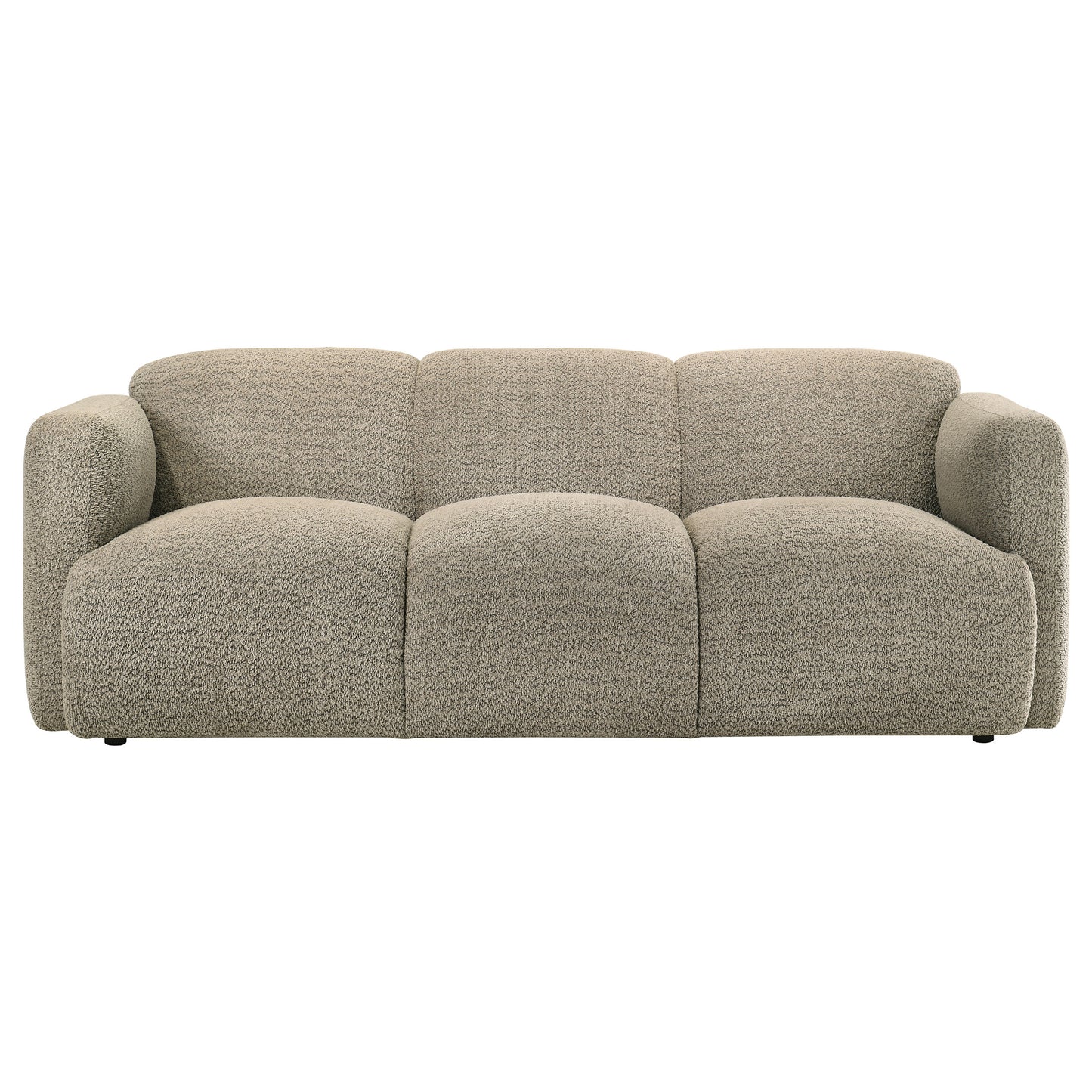 Dorset Modern Brown Bouclé Upholstered Sofa & Loveseat Set