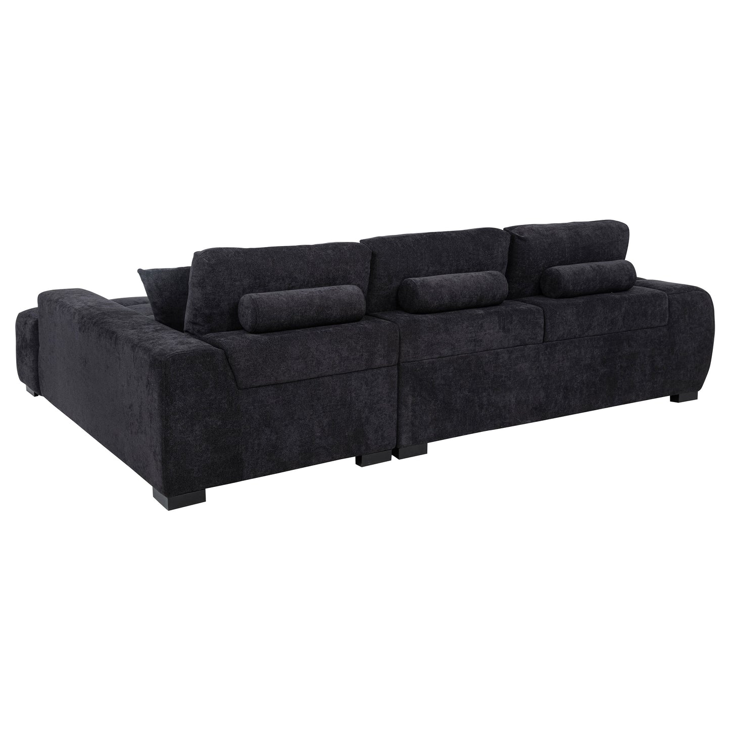Octavia MCM Upholstered Sectional, Black