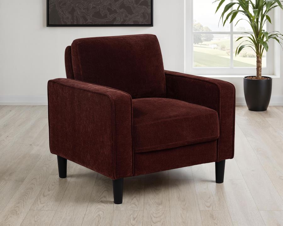 Ruth Transitional Accent Chair - Rust