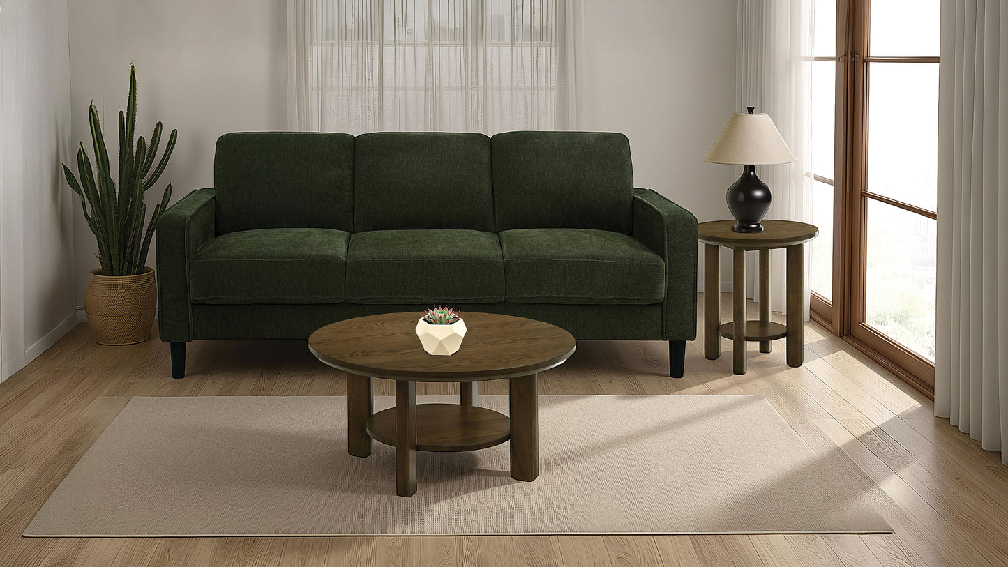 Ruth Transitional Chenille Sofa - Matcha Green - Finally Home Furnishings LLC