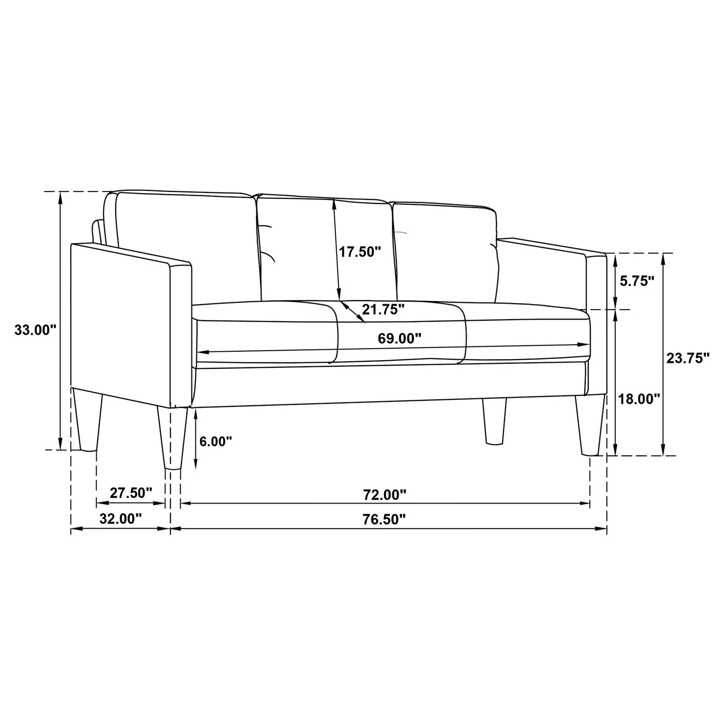 Ruth Transitional Chenille Sofa - Rust - Finally Home Furnishings LLC