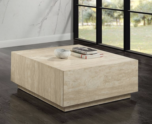 Deon Beige Travertine Coffee Table