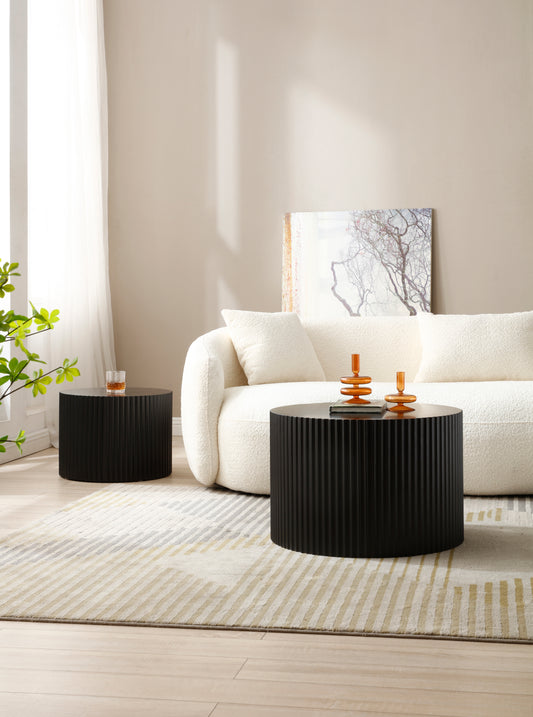 Nesting Table Set of 2 - Matt Black - detail view 7