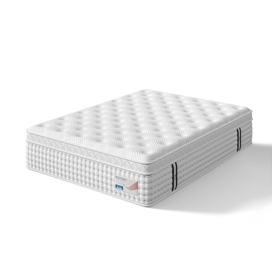 14 Inch Queen Hybrid Mattress – Memory Foam & Pocket Spring Bed – Medium Firm Comfort, Spine Support, Quiet & Breathable
