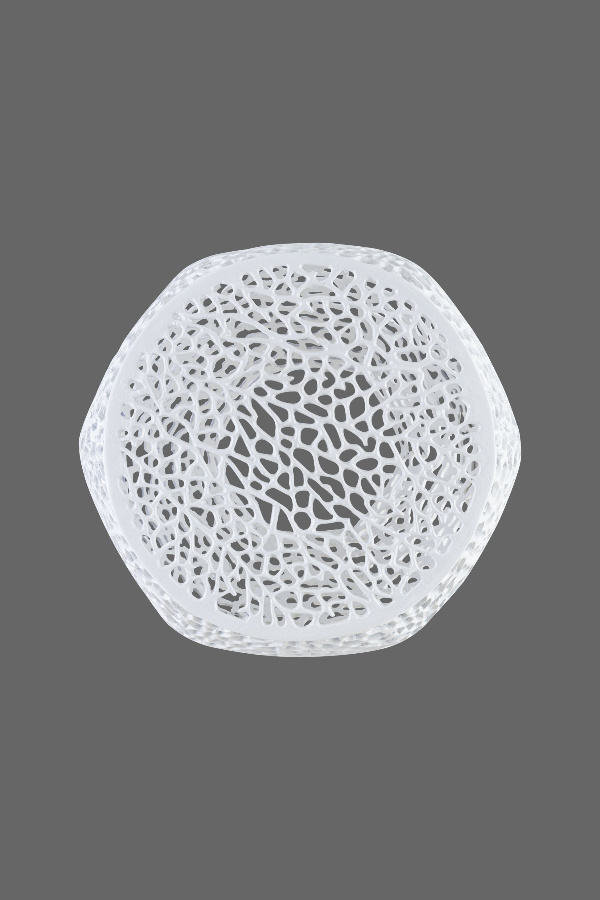 Azriel Aluminum Mesh Side Table, White