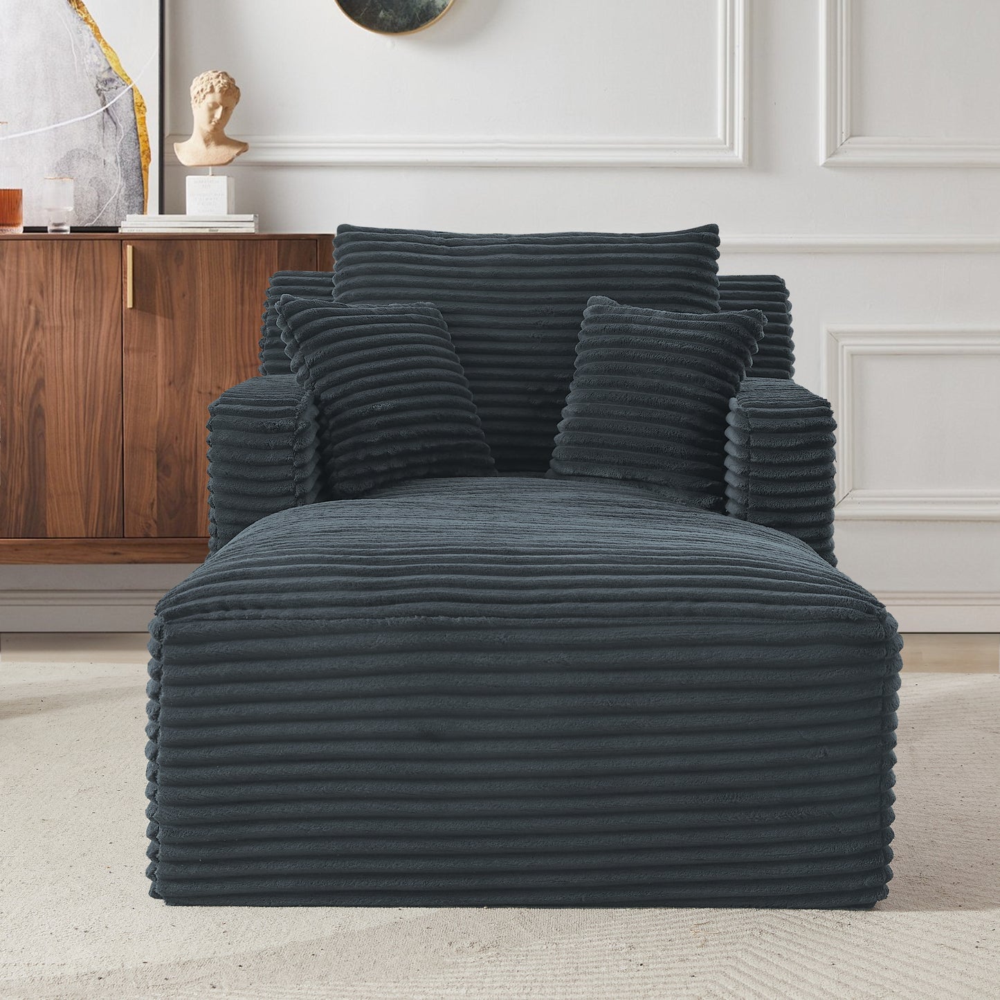 Indoor Single Chaise Sofa - Grey - primary color shot