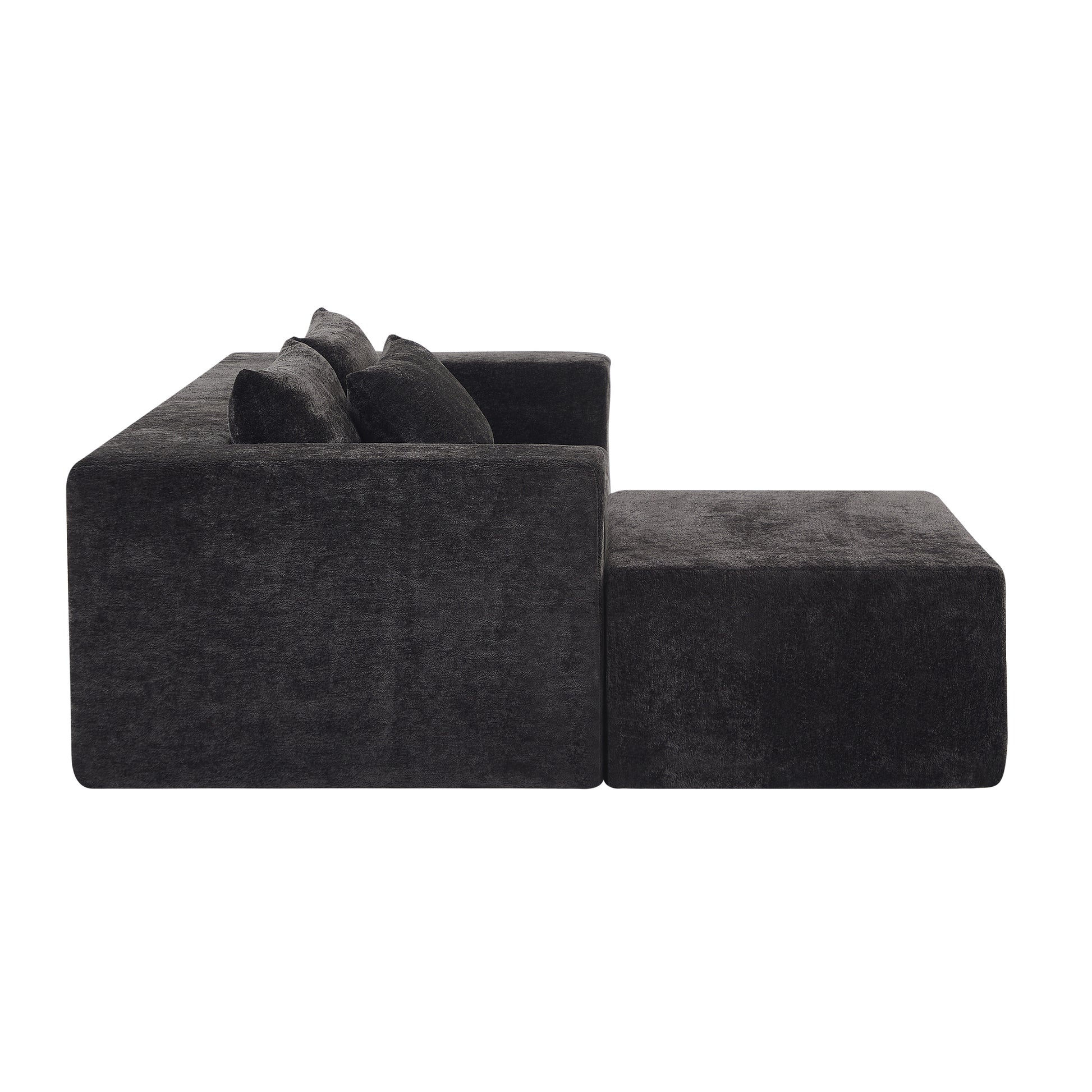 107' Compressed Sectional Sofas(Black) - detail view 3