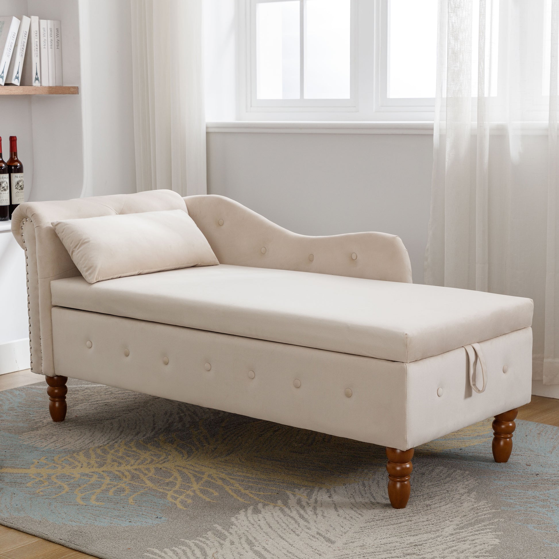 Beige Chaise Lounge Indoor - detail view 2