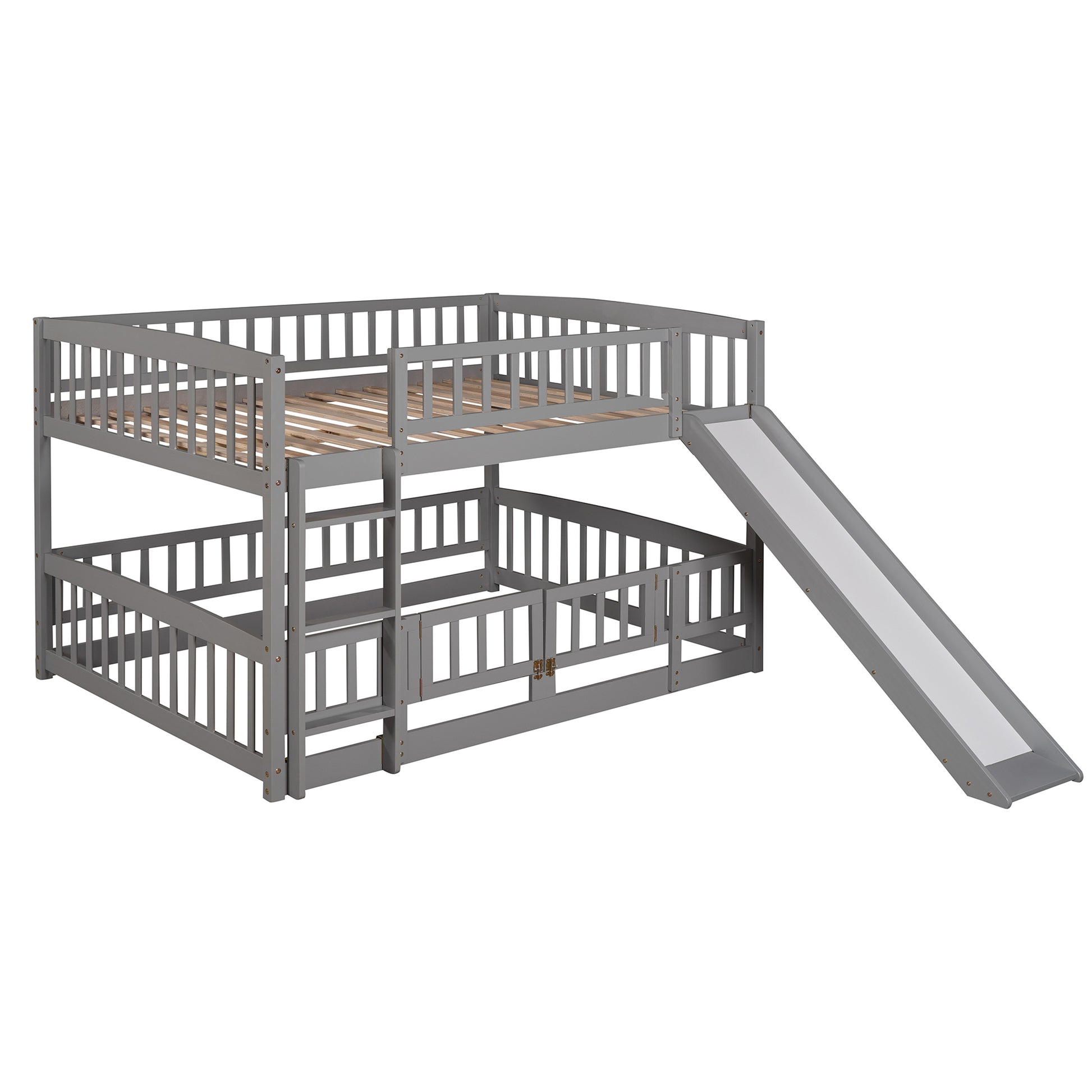 Bunk Bed with Slide - Gray - detail view 5