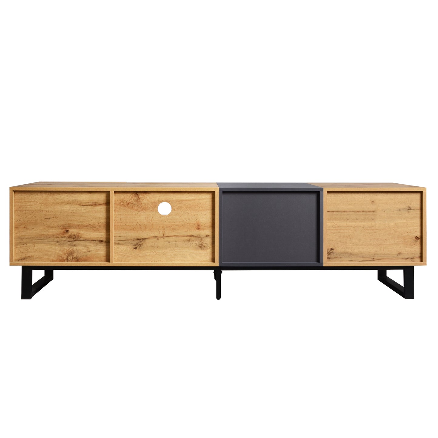 Adeline Modern 80" TV Console, Brown