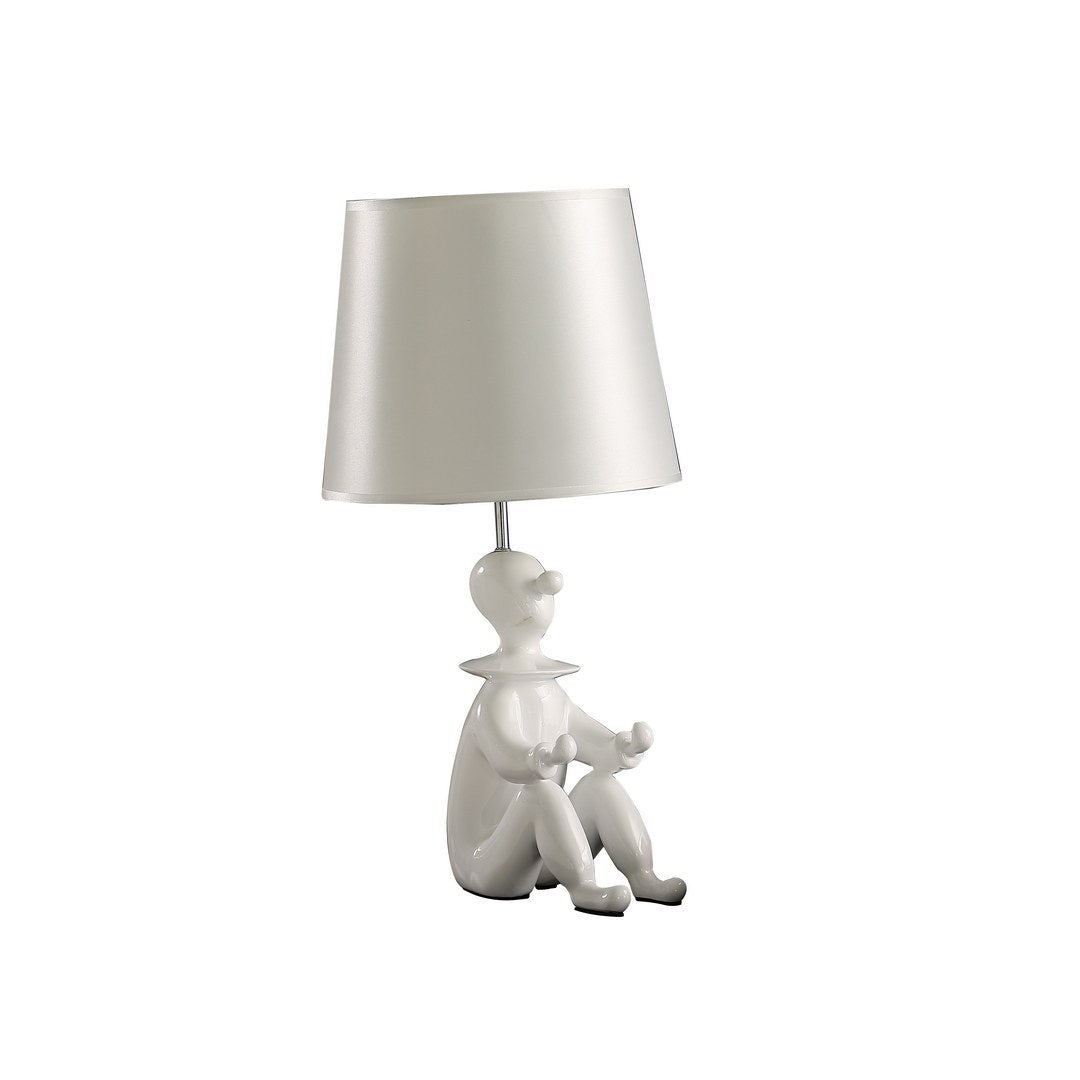 21.25' White Modern Clown Phone Holder Resin Table Lamp