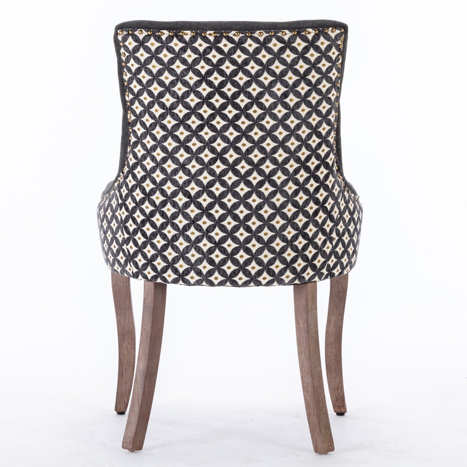 Amberly 2-tone Linen Side Chairs, Black & Gray