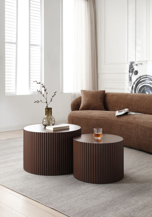 Nesting Table Set of 2 - Dark Brown - detail view 5