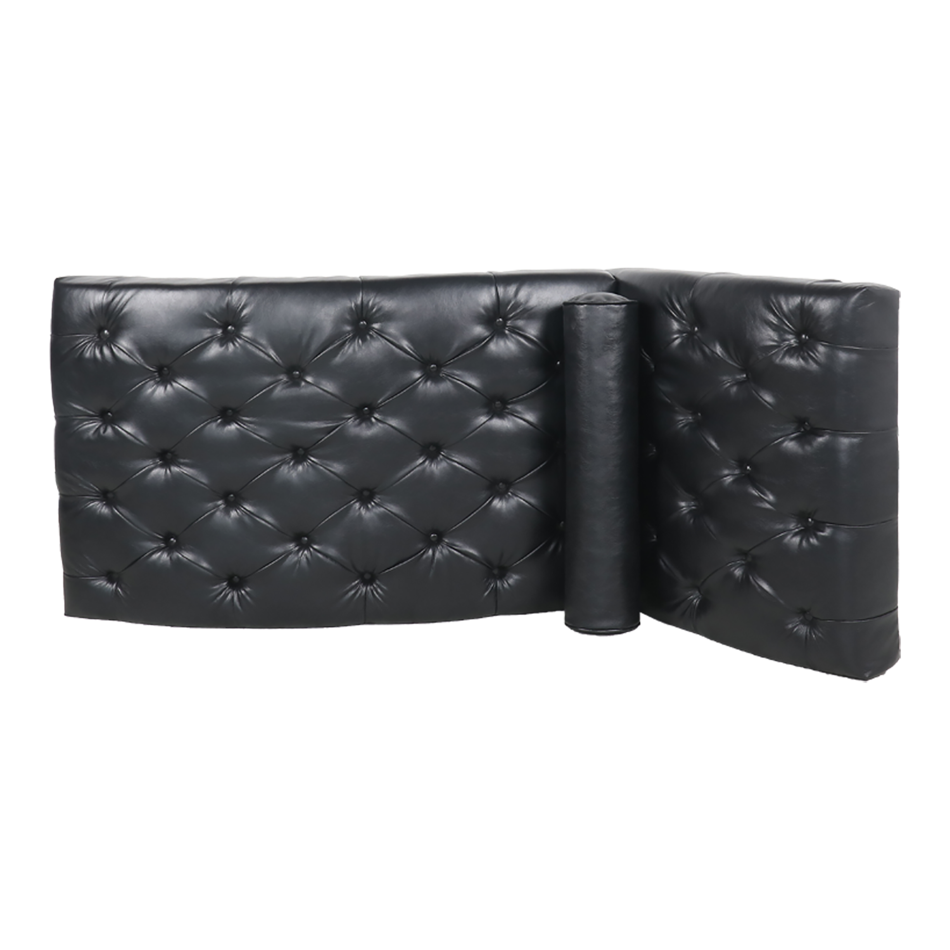 Upholstered Chaise Lounge - Black - detail view 7