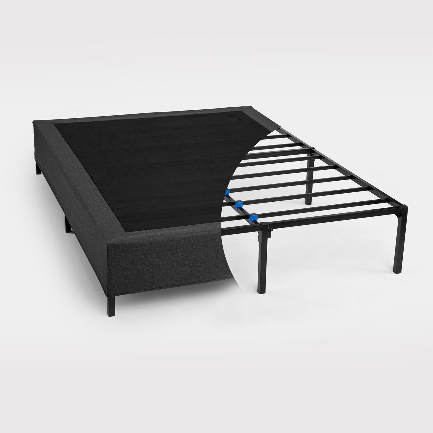 Ghostbed All-in-One Foundation Twin: Heavy-Duty Metal Support with 12-Inch Clearance - Black - detail view 7