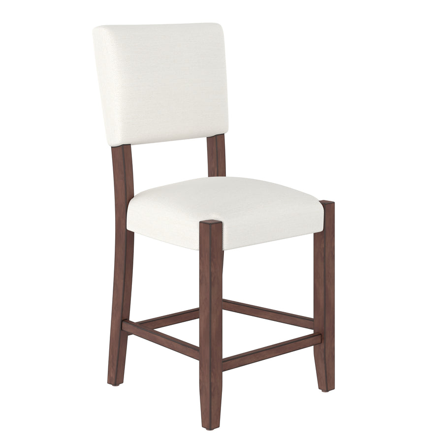 Set of 4 Mid-Century Modern Bar Stools - Off White - primary color shot