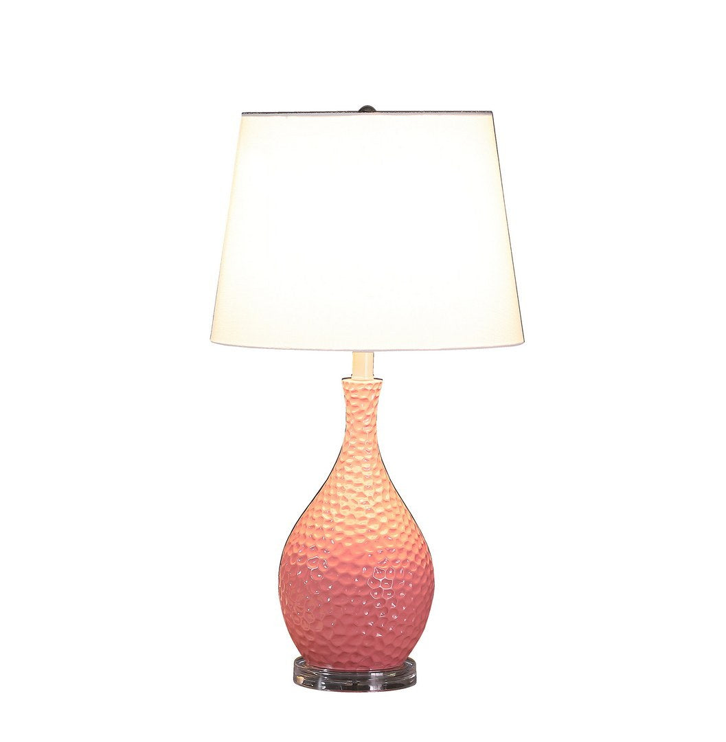 28' Pink Telli Pebble Mid-Century Resin Table Lamp