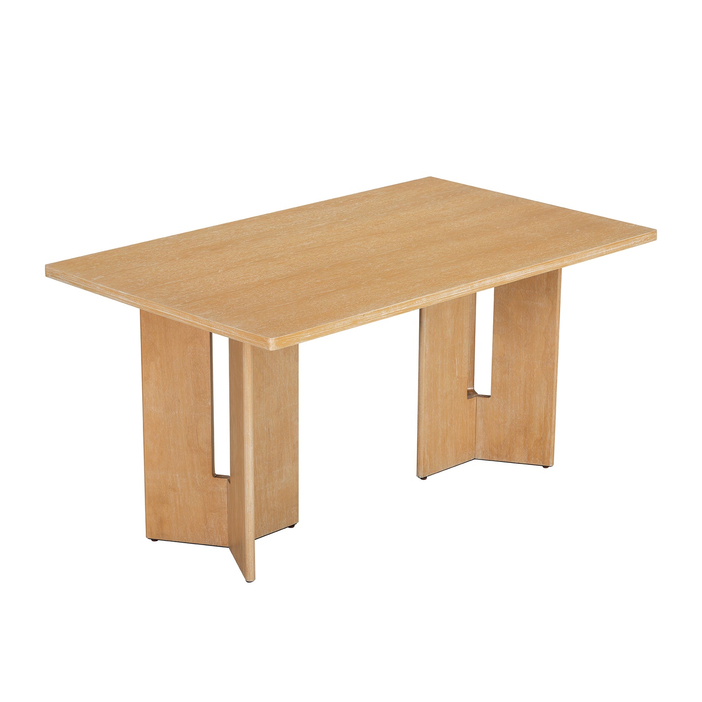 TREXM Farmhouse Wood Dining Table - Natural - detail view 5