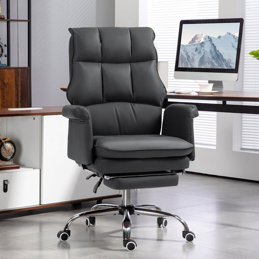 Blythe PU Leather Executive Office Chair, Black