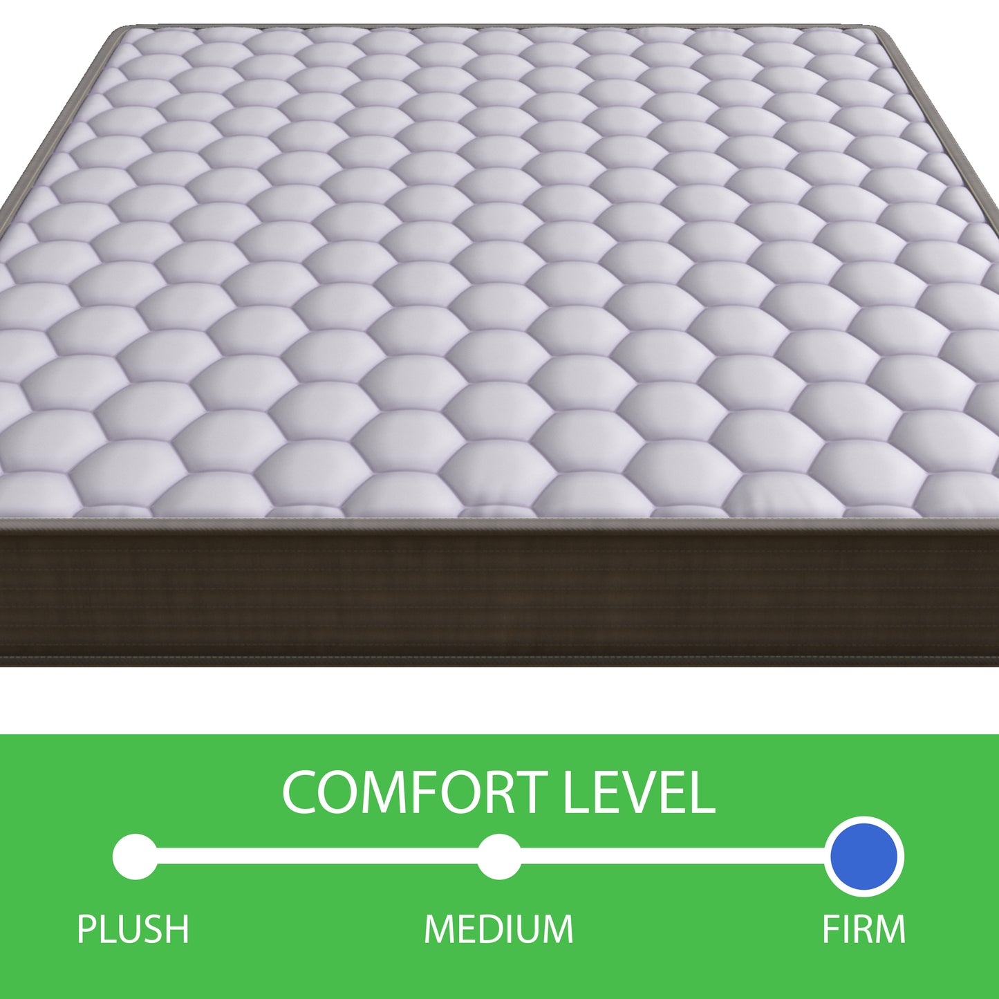 6" Soft-Medium Firmness Pocket Spring Mattress - Pocket Coil Mattress - White - detail view 6