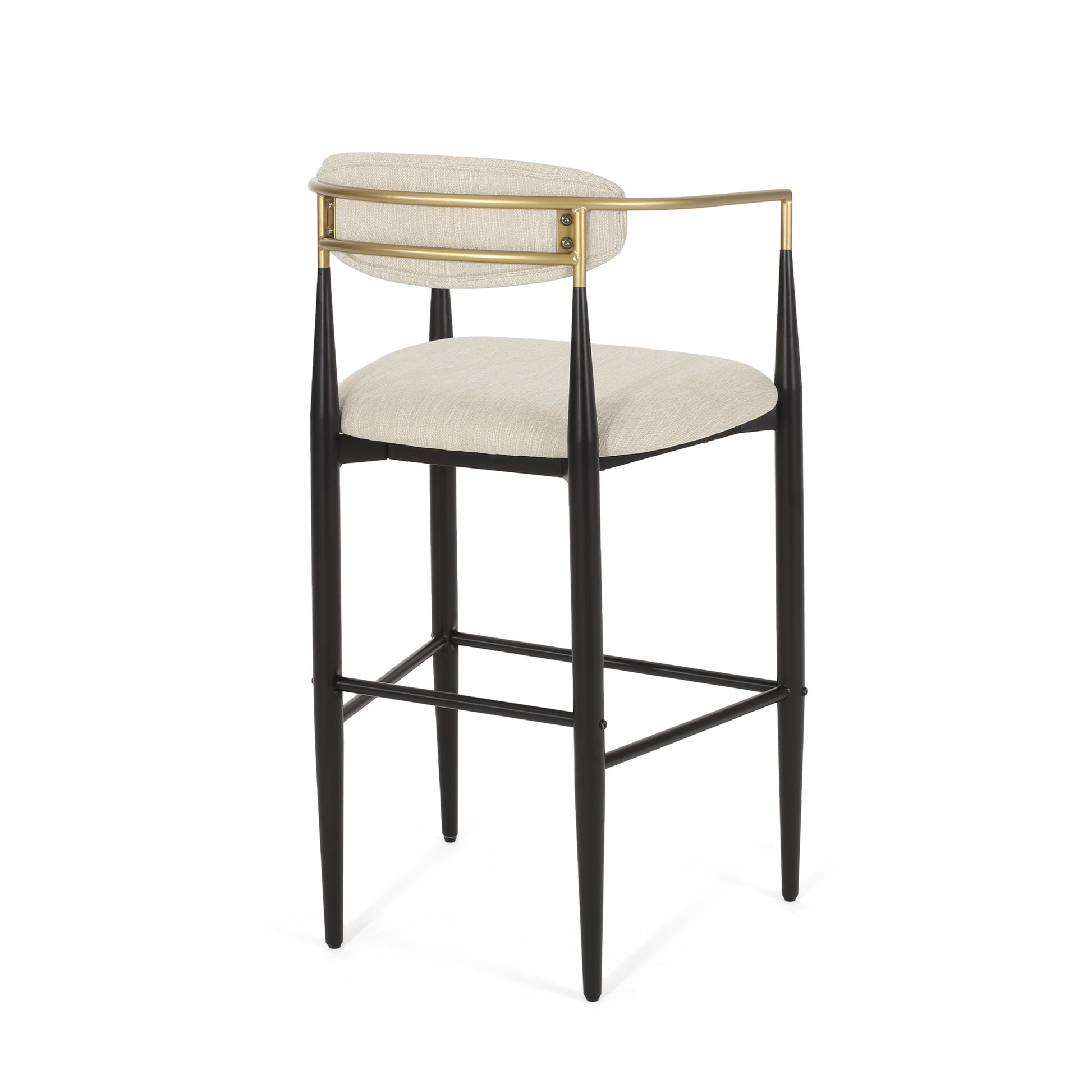 Ethel Modern 29" Bar Stools, Beige & Brown