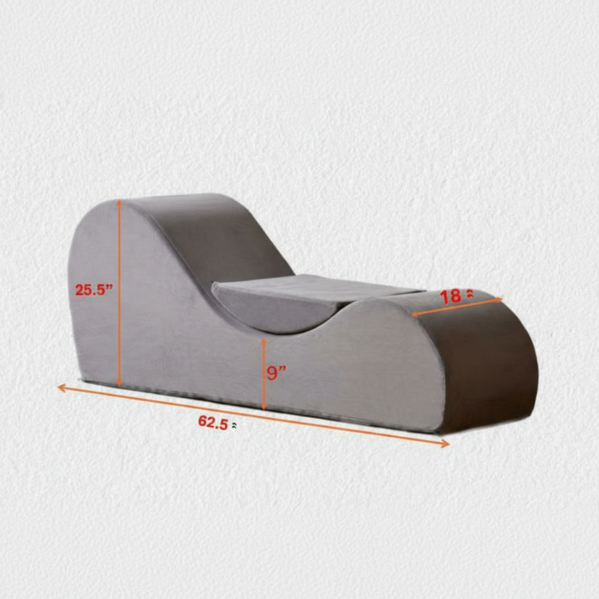 Solace Chaise Lounge Chair - Grey - detail view 3