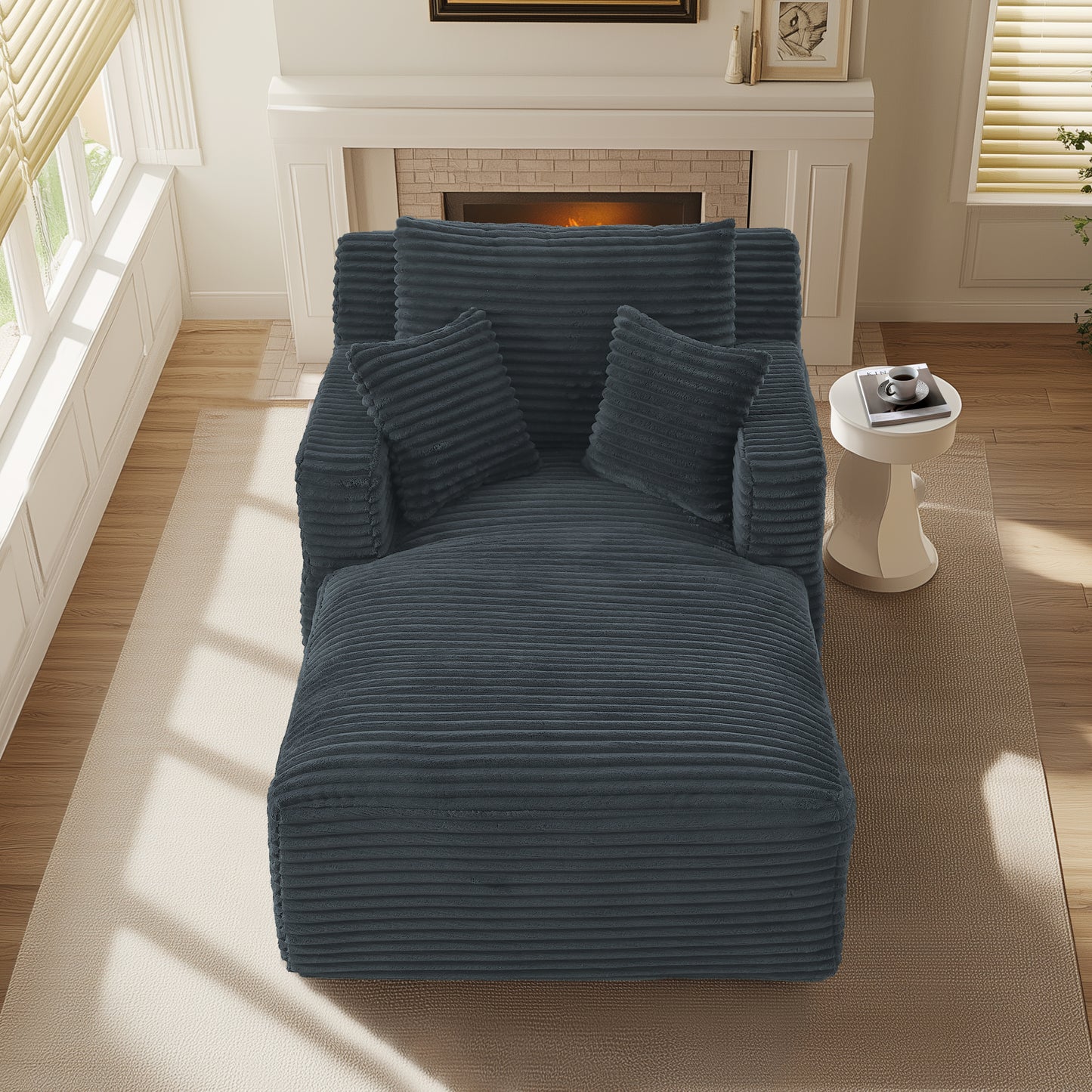 Indoor Single Chaise Sofa - Grey - detail view 2