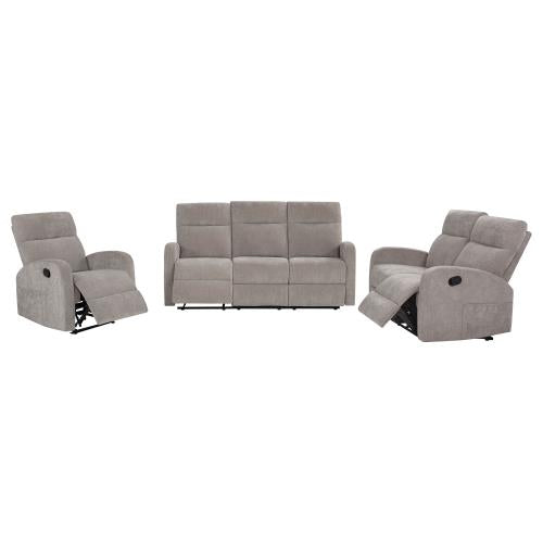 Hamilton Chenille Upholstered Manual Reclining Loveseat Sand