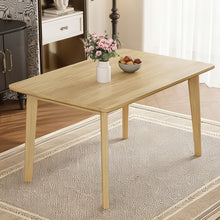 Rustic Farmhouse Diningtable - Solid Wood Frame, Minimalist Retro Dining Table for Dining Room - primary color shot