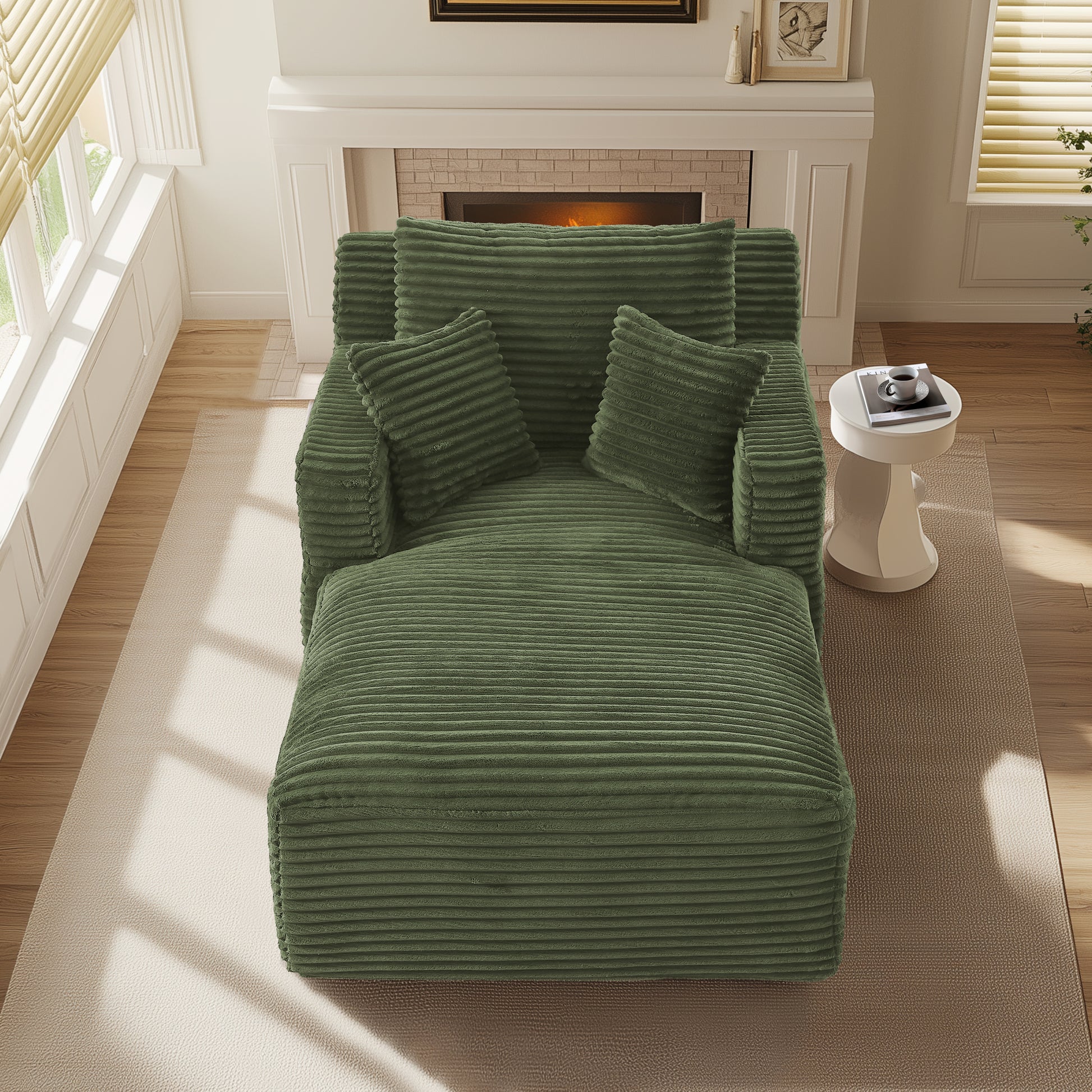 Indoor Single Chaise Sofa - Green - detail view 2