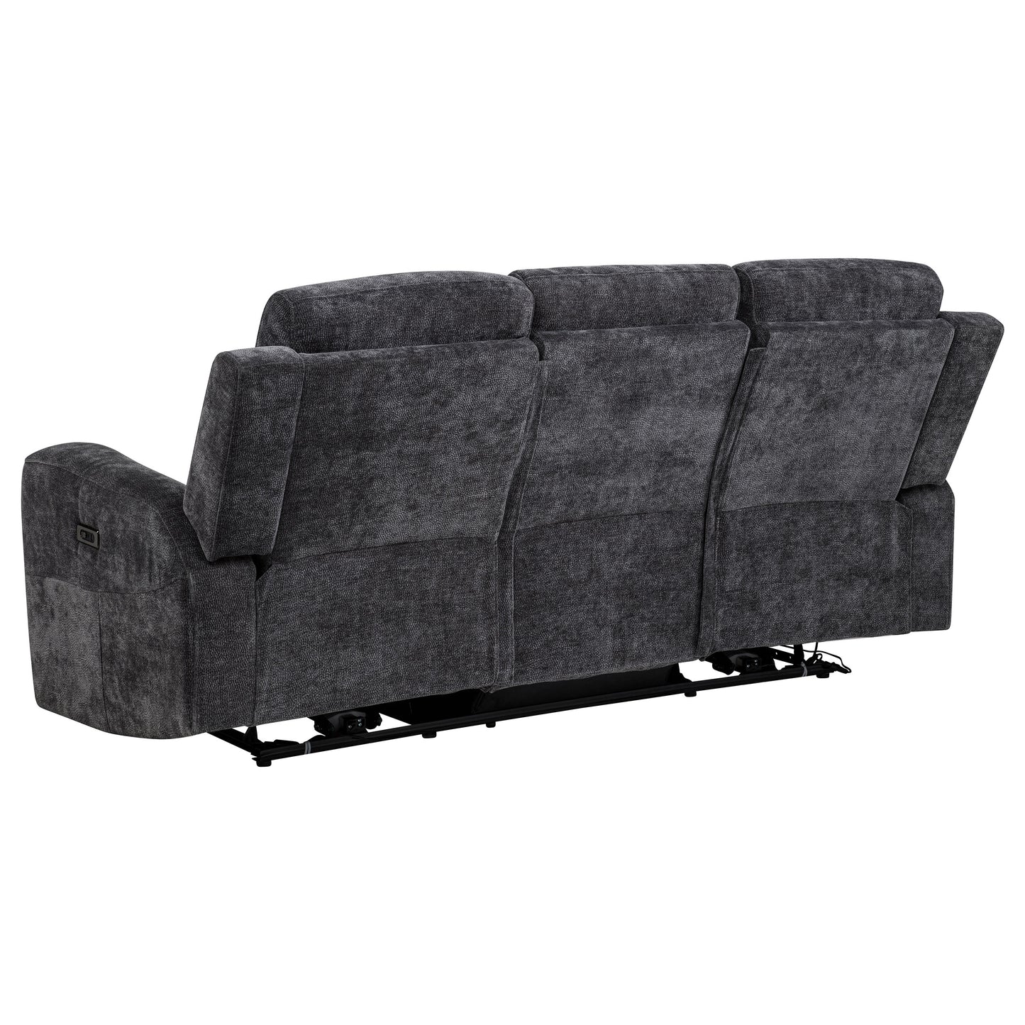 Kennett Dark Gray Chenille Power Reclining Sofa