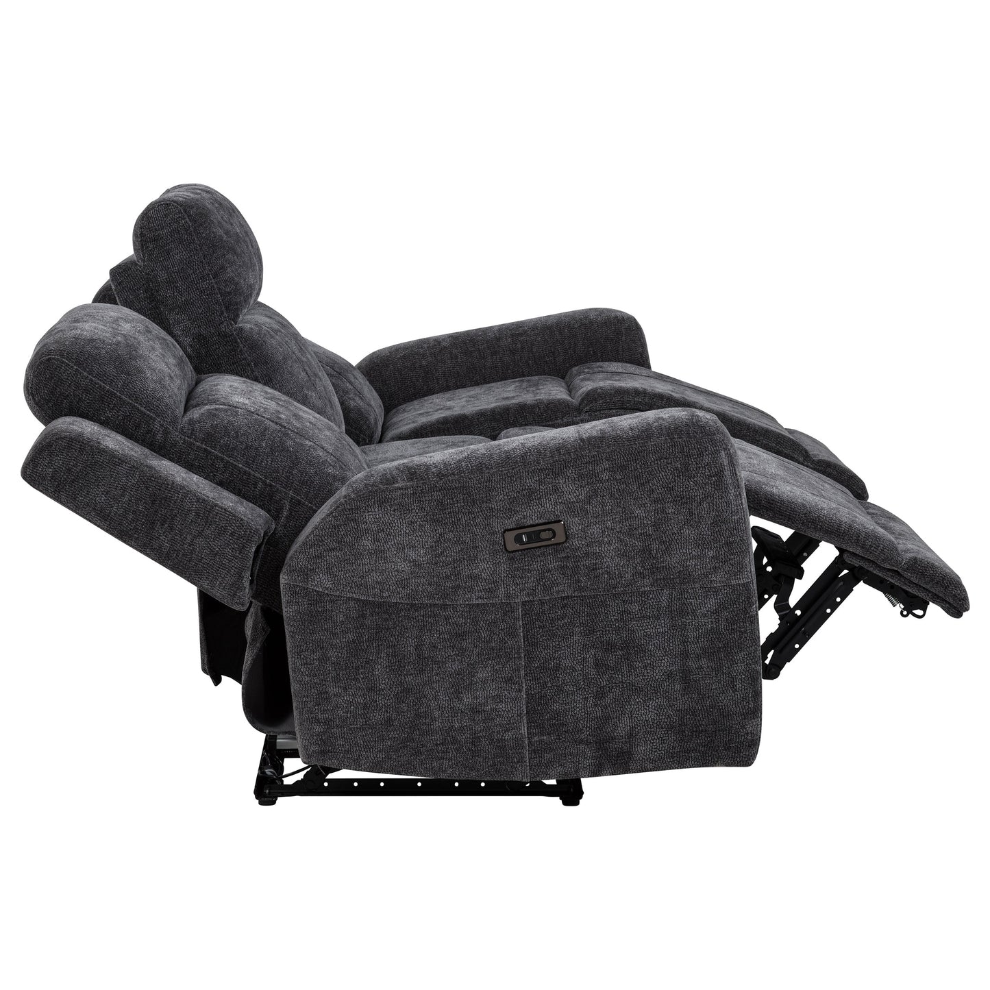 Kennett Dark Gray Chenille Power Reclining Sofa