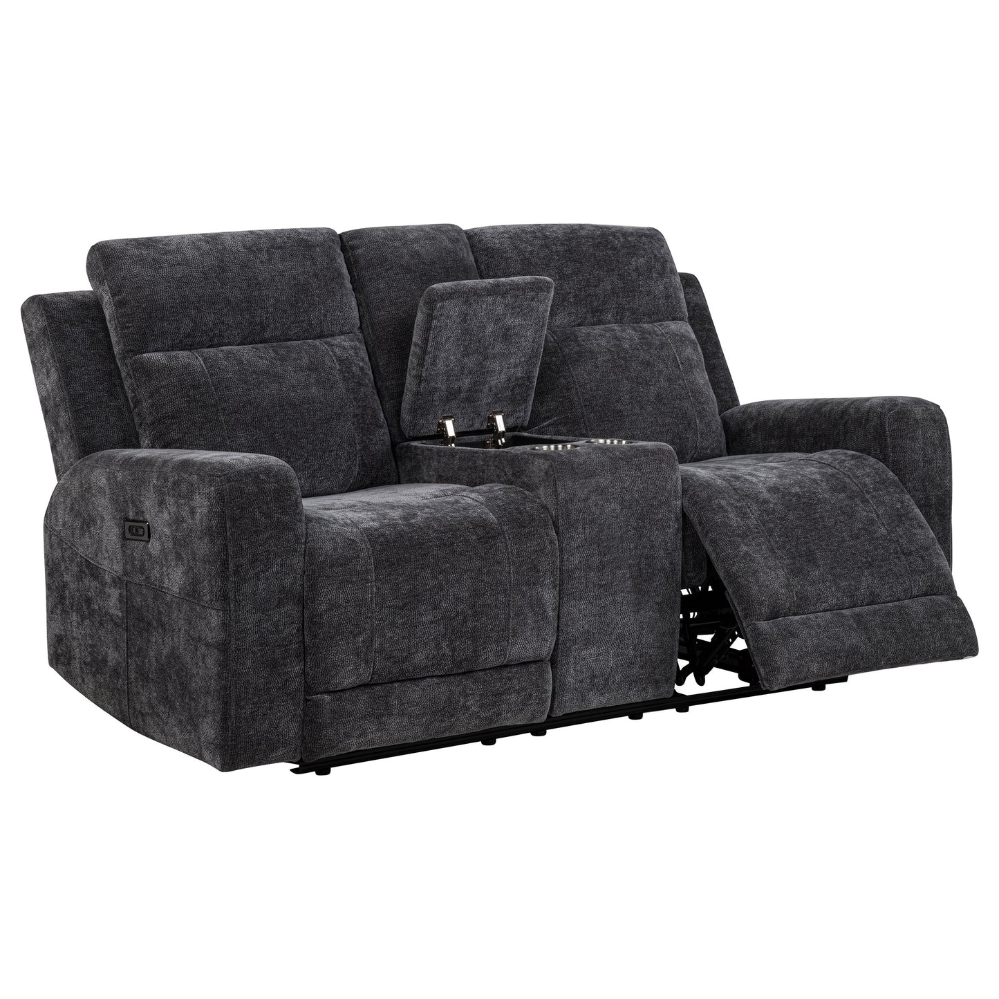 Kennett Dark Gray Chenille Power Reclining Sofa