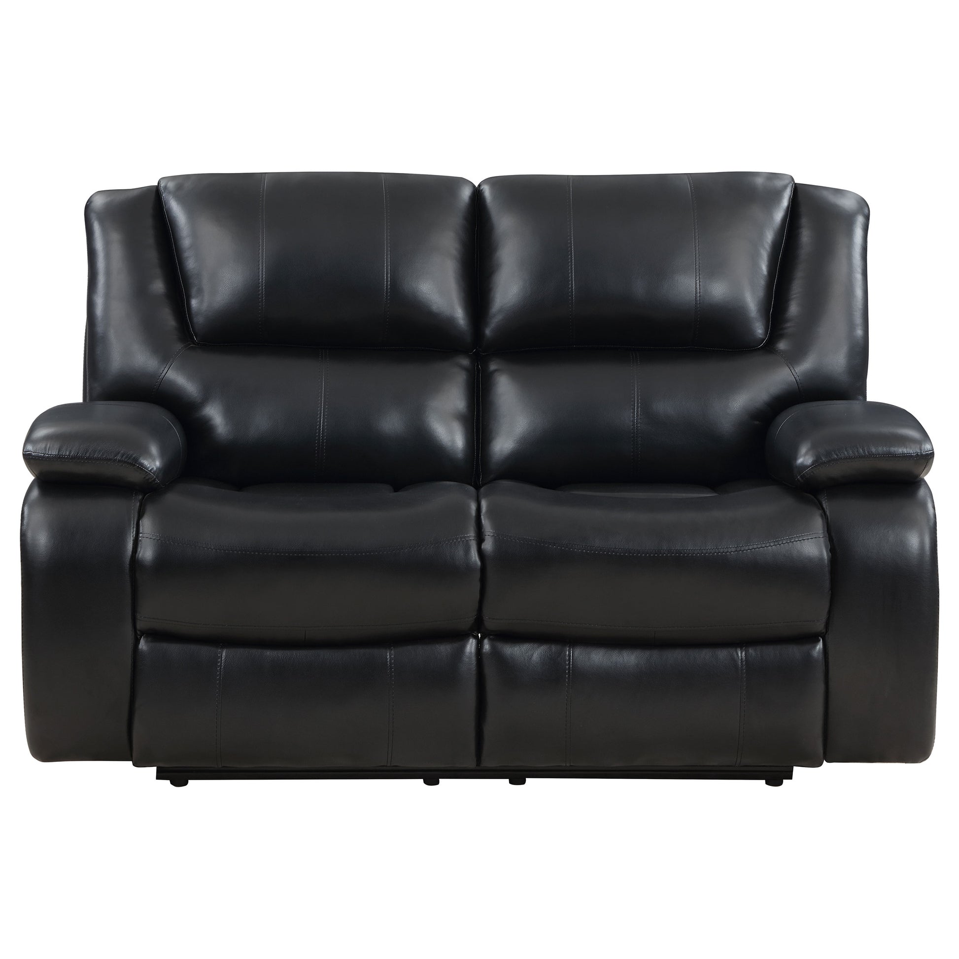 Camila 2-piece Upholstered Reclining Sofa Set Black
