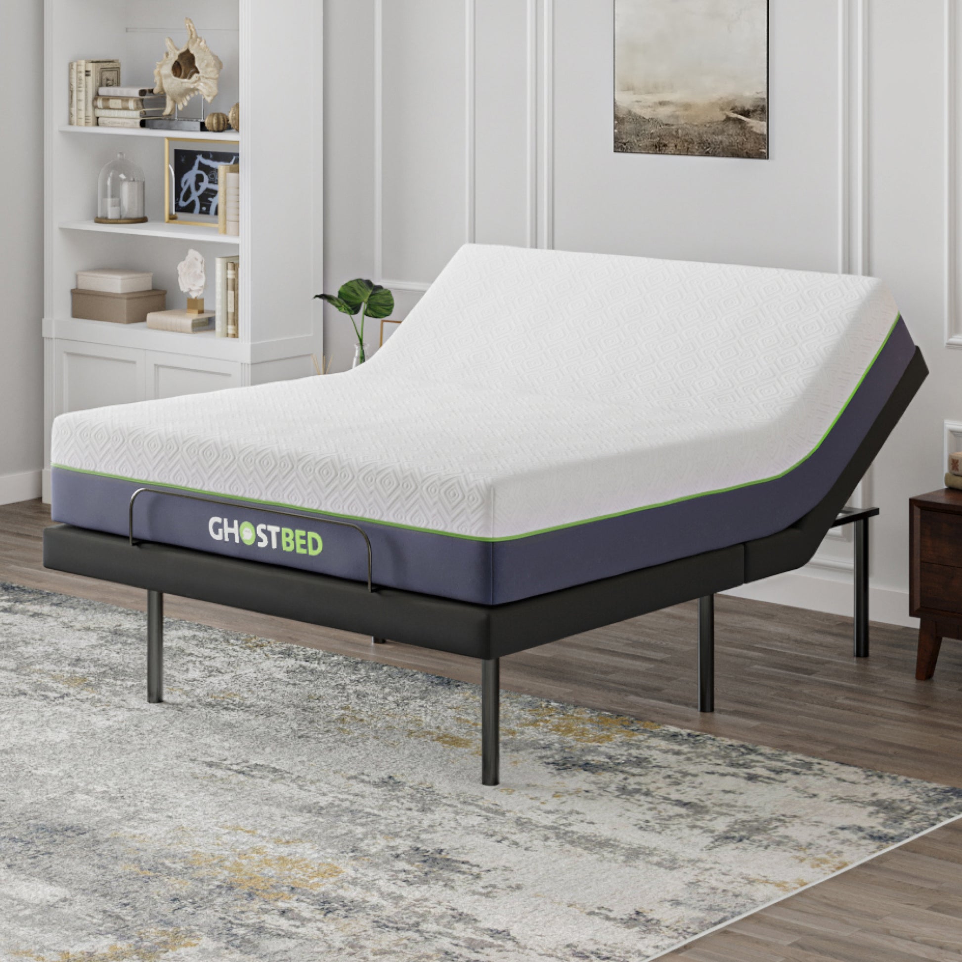 Ghostbed Adjustable Base Queen - Dark Gray Metal Frame with Massage - detail view 5