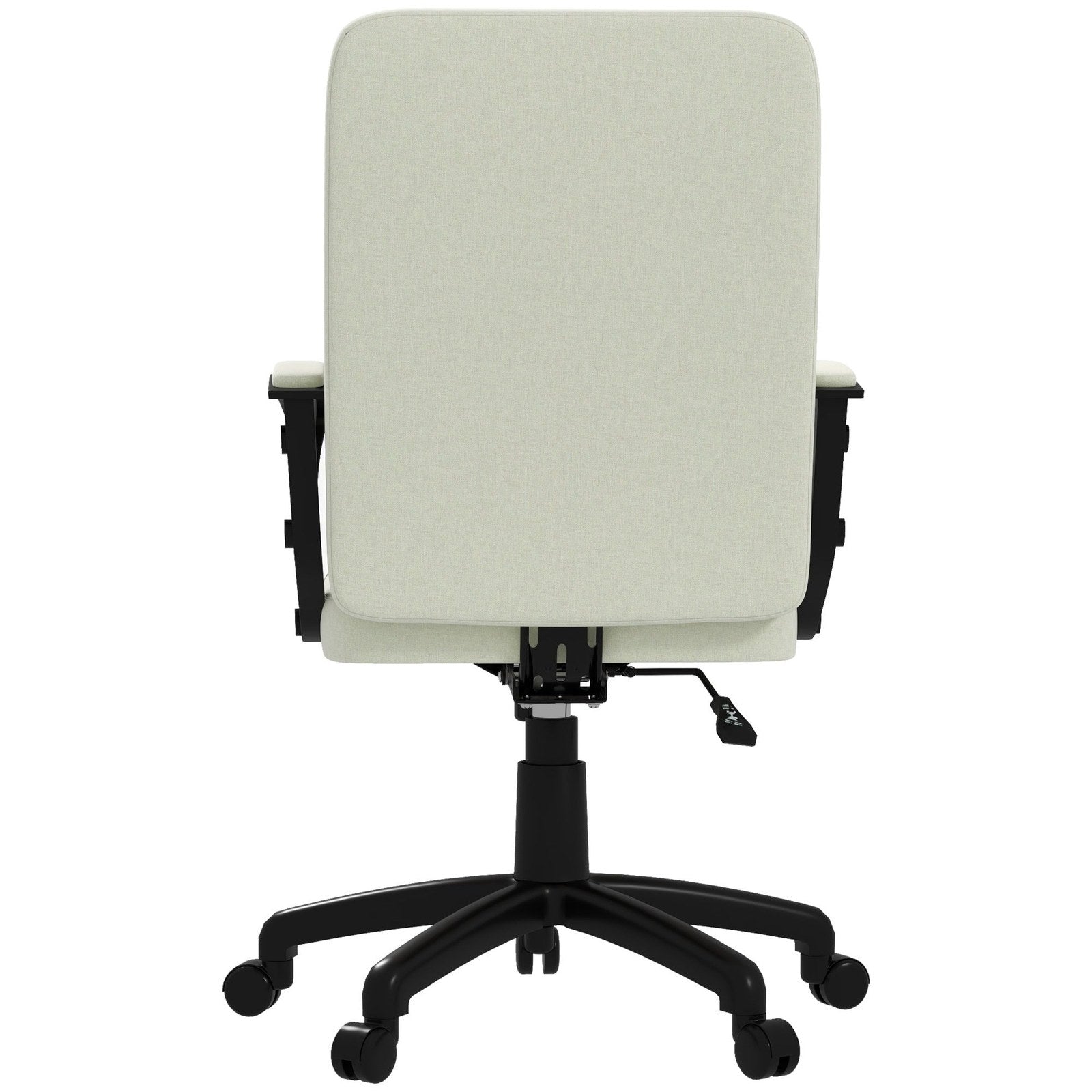 Lorena Cream White Linen Upholstered Office Chair